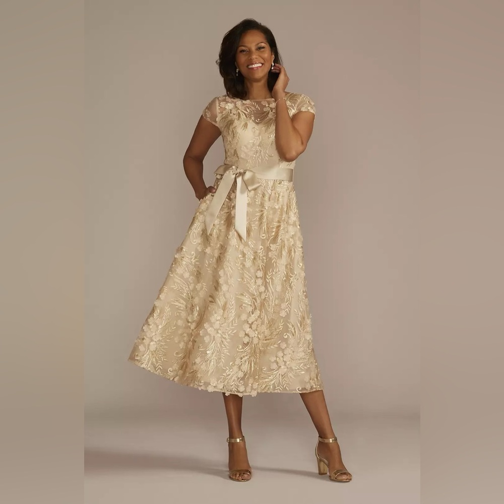 Champagne Tea Length Dress🥂